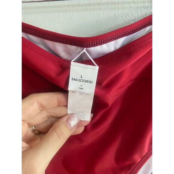 NWT Cupshe 2pc red swim bikini size Large - Picture 3 of 6